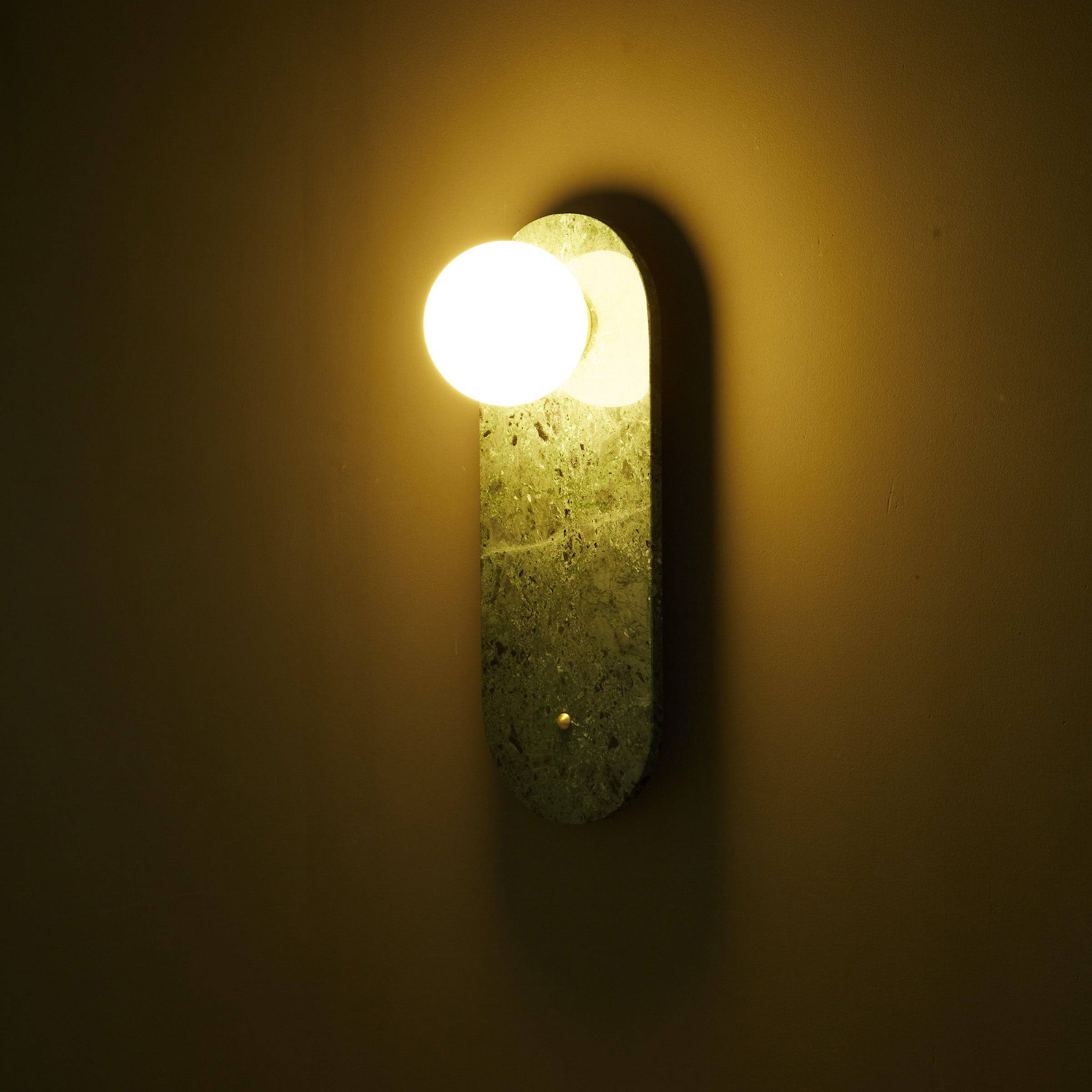Green Marble Wall Lamp 6617-Gn - Wall Lamps - ebarza Furniture UAE | Shop Modern Furniture in Abu Dhabi & Dubai - مفروشات ايبازرا في الامارات | تسوق اثاث عصري وديكورات مميزة في دبي وابوظبي