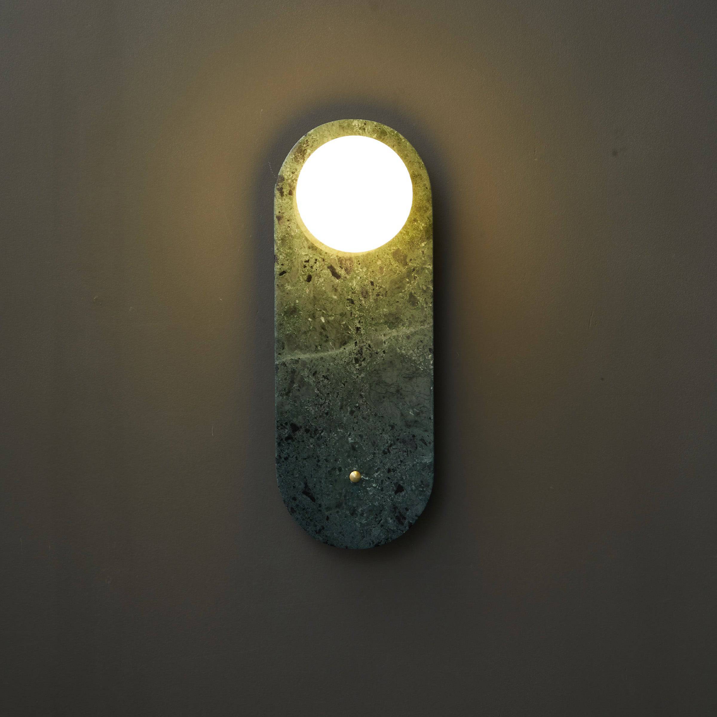 Green Marble Wall Lamp 6617-Gn - Wall Lamps - ebarza Furniture UAE | Shop Modern Furniture in Abu Dhabi & Dubai - مفروشات ايبازرا في الامارات | تسوق اثاث عصري وديكورات مميزة في دبي وابوظبي