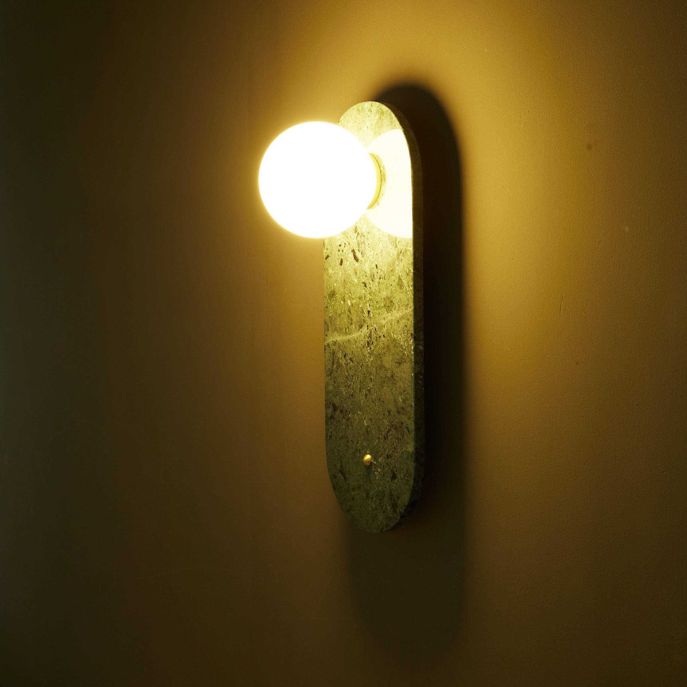 Green Marble Wall Lamp 6617-Gn - Wall Lamps - ebarza Furniture UAE | Shop Modern Furniture in Abu Dhabi & Dubai - مفروشات ايبازرا في الامارات | تسوق اثاث عصري وديكورات مميزة في دبي وابوظبي