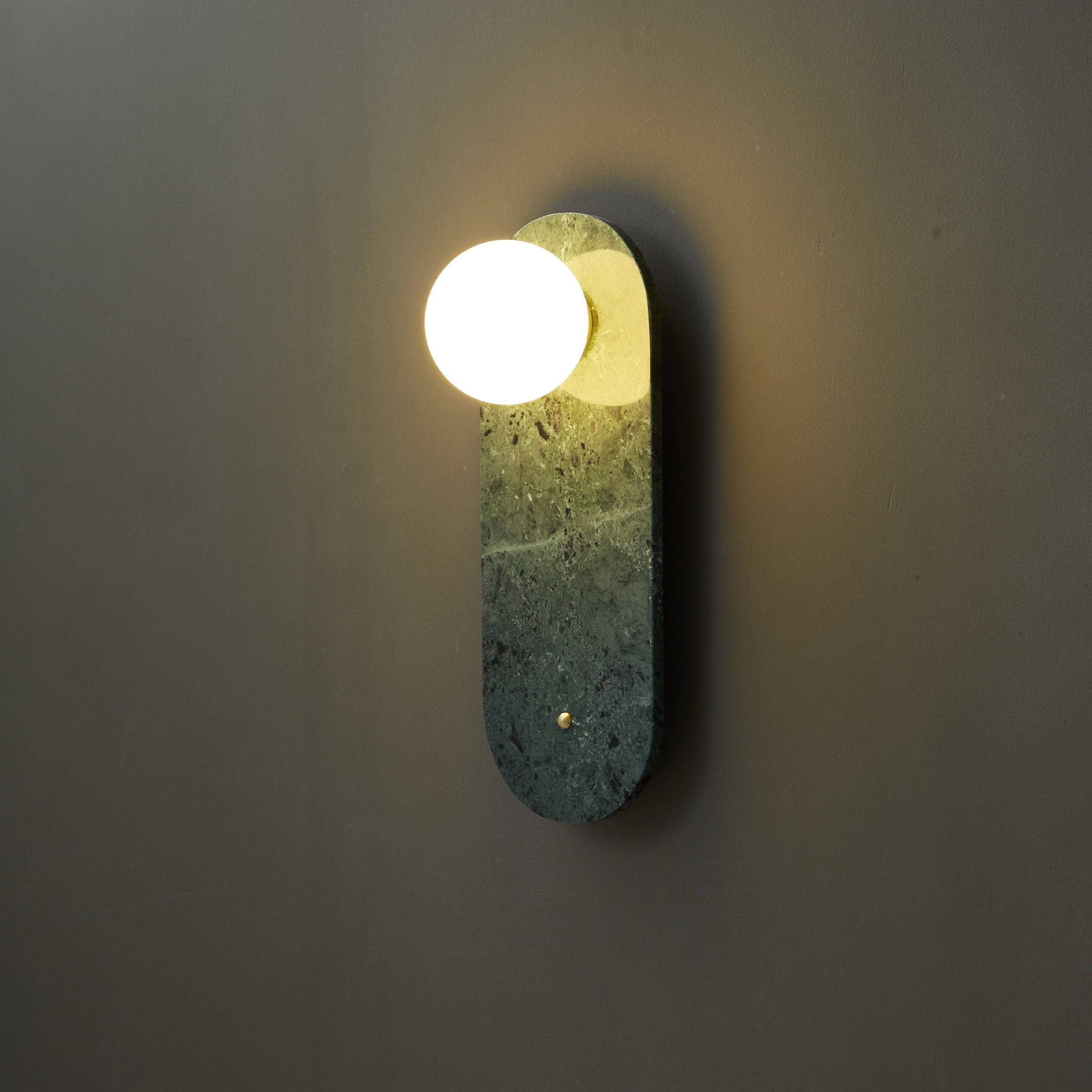 Green Marble Wall Lamp 6617-Gn - Wall Lamps - ebarza Furniture UAE | Shop Modern Furniture in Abu Dhabi & Dubai - مفروشات ايبازرا في الامارات | تسوق اثاث عصري وديكورات مميزة في دبي وابوظبي