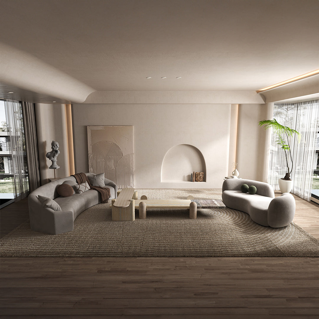 Pre-order 90 Days Delivery Grenoble Travertine Coffee Table - EB05CT - Coffee tables - ebarza Furniture UAE | Shop Modern Furniture in Abu Dhabi & Dubai - مفروشات ايبازرا في الامارات | تسوق اثاث عصري وديكورات مميزة في دبي وابوظبي