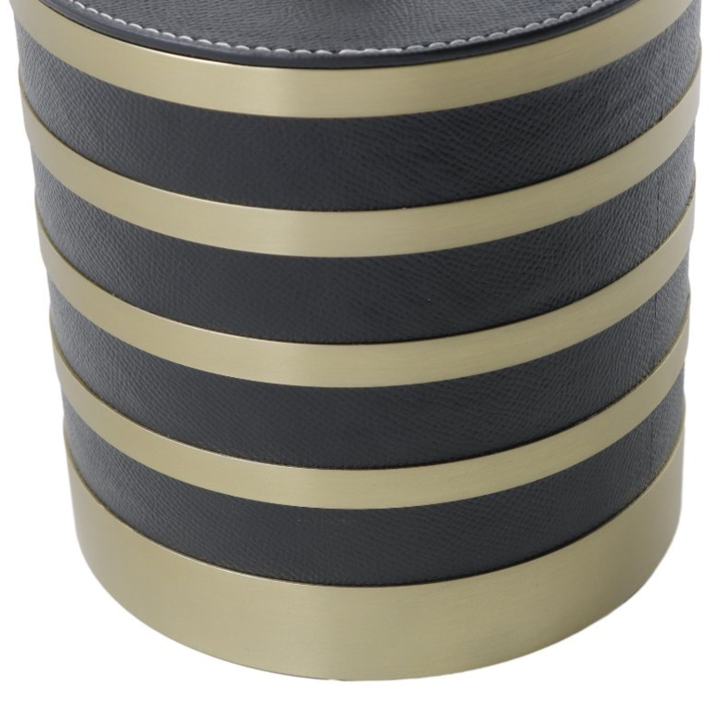 GREY & ANQITUE BRASS ROUND ROUND STORAGE BOX- L DH201268BL - Decorative Boxes - ebarza Furniture UAE | Shop Modern Furniture in Abu Dhabi & Dubai - مفروشات ايبازرا في الامارات | تسوق اثاث عصري وديكورات مميزة في دبي وابوظبي