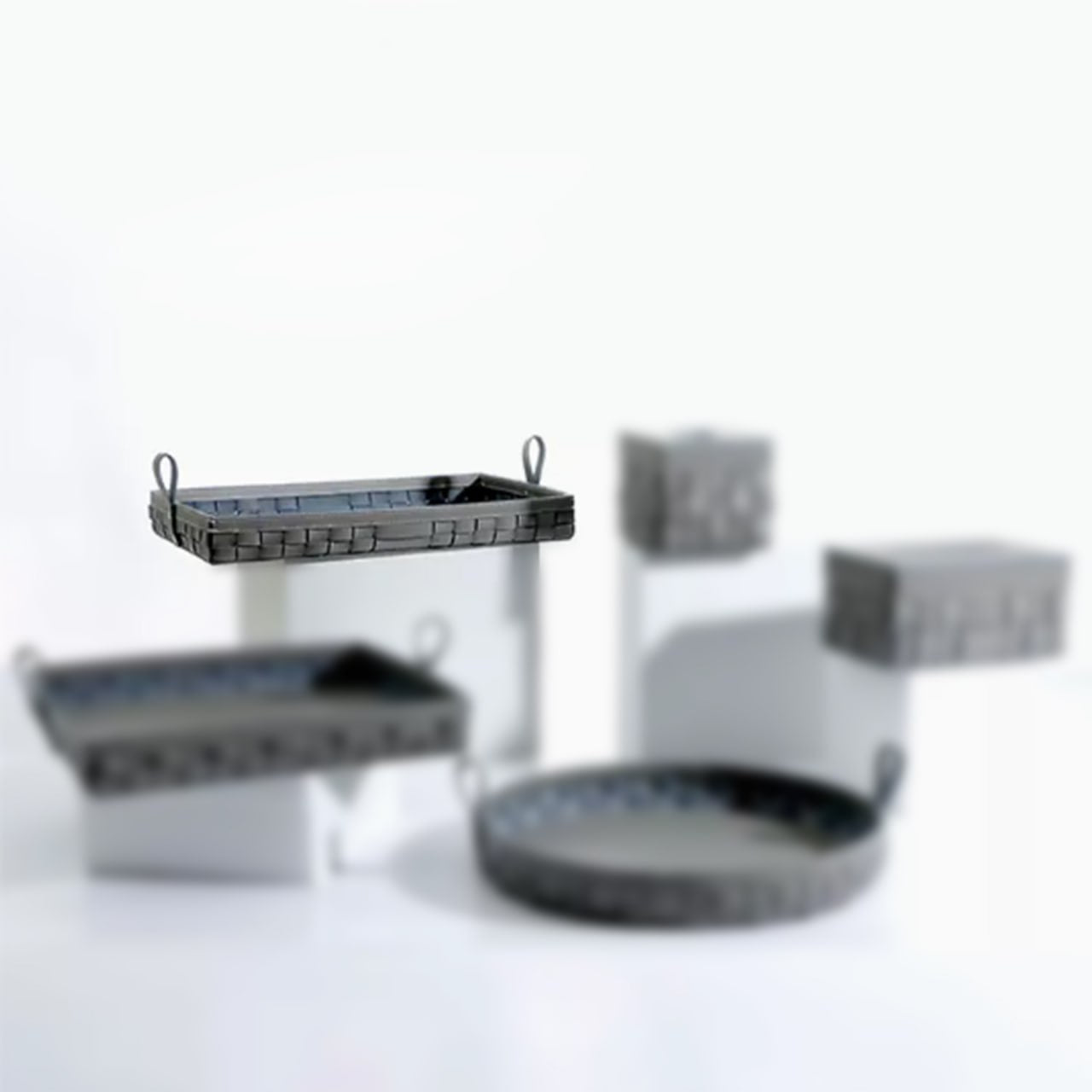GREY KNITTING TRAY- RECTANGULAR DT201158B - Trays - ebarza Furniture UAE | Shop Modern Furniture in Abu Dhabi & Dubai - مفروشات ايبازرا في الامارات | تسوق اثاث عصري وديكورات مميزة في دبي وابوظبي