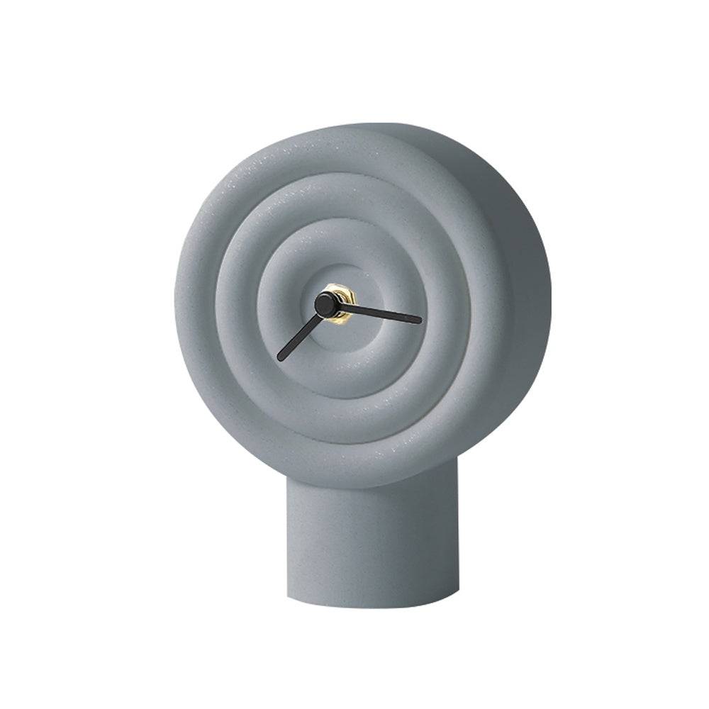 Grey Resin Table Clock Fc-Sz2177C - Clocks - ebarza Furniture UAE | Shop Modern Furniture in Abu Dhabi & Dubai - مفروشات ايبازرا في الامارات | تسوق اثاث عصري وديكورات مميزة في دبي وابوظبي