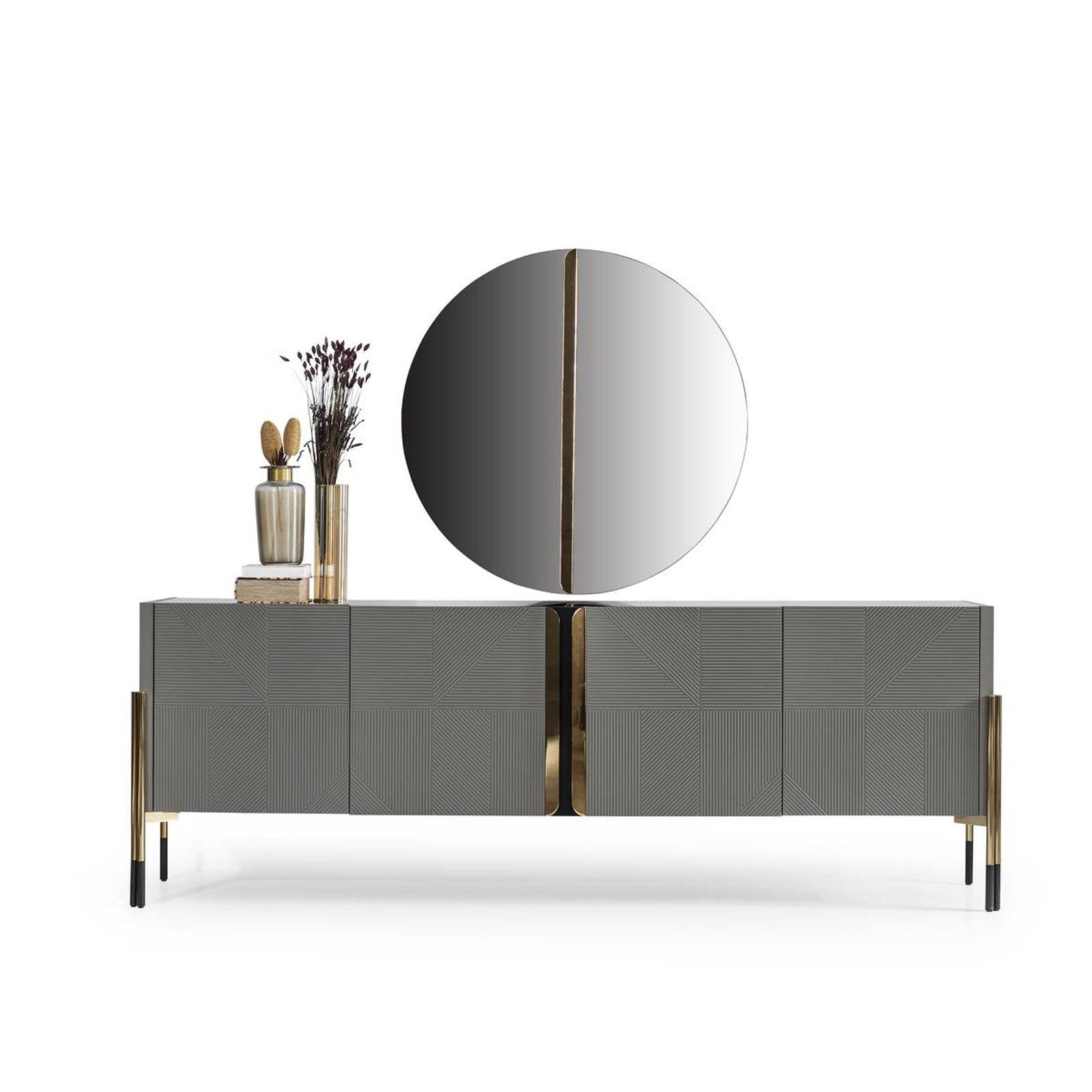 Grey Sideboard Diva099-Cons - Sideboards - ebarza Furniture UAE | Shop Modern Furniture in Abu Dhabi & Dubai - مفروشات ايبازرا في الامارات | تسوق اثاث عصري وديكورات مميزة في دبي وابوظبي