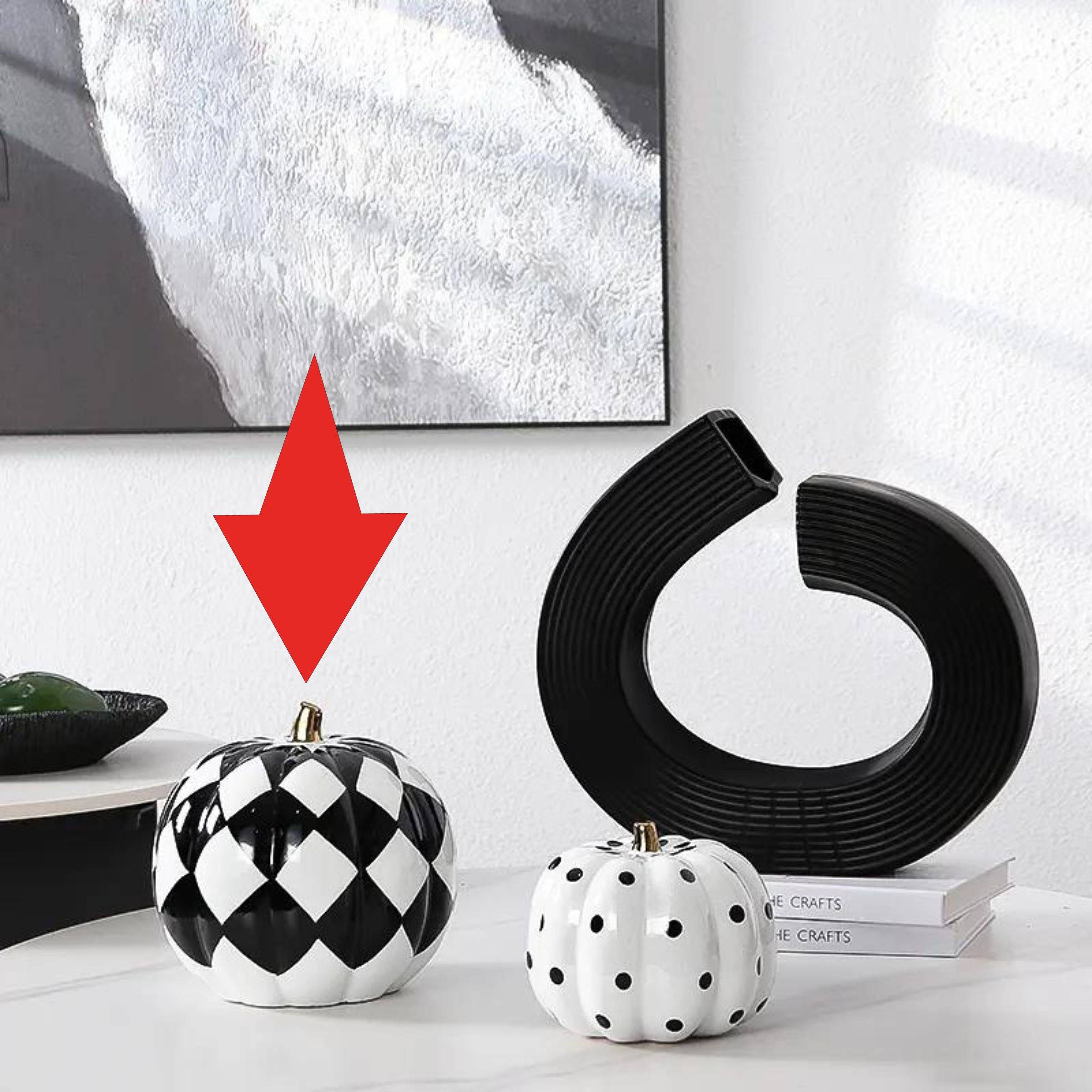 Grid Pumpkin Decoration-A Fa-D1988A - Home Decor Figurines - ebarza Furniture UAE | Shop Modern Furniture in Abu Dhabi & Dubai - مفروشات ايبازرا في الامارات | تسوق اثاث عصري وديكورات مميزة في دبي وابوظبي