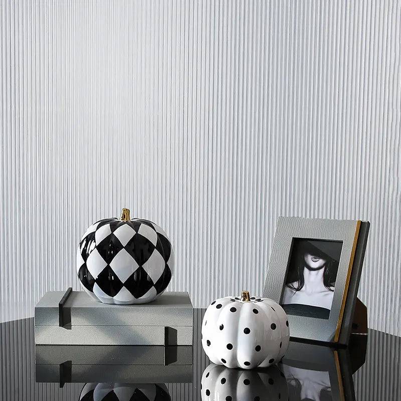 Grid Pumpkin Decoration-A Fa-D1988A - Home Decor Figurines - ebarza Furniture UAE | Shop Modern Furniture in Abu Dhabi & Dubai - مفروشات ايبازرا في الامارات | تسوق اثاث عصري وديكورات مميزة في دبي وابوظبي