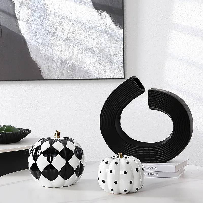 Grid Pumpkin Decoration-B Fa-D1988B - Home Decor Figurines - ebarza Furniture UAE | Shop Modern Furniture in Abu Dhabi & Dubai - مفروشات ايبازرا في الامارات | تسوق اثاث عصري وديكورات مميزة في دبي وابوظبي