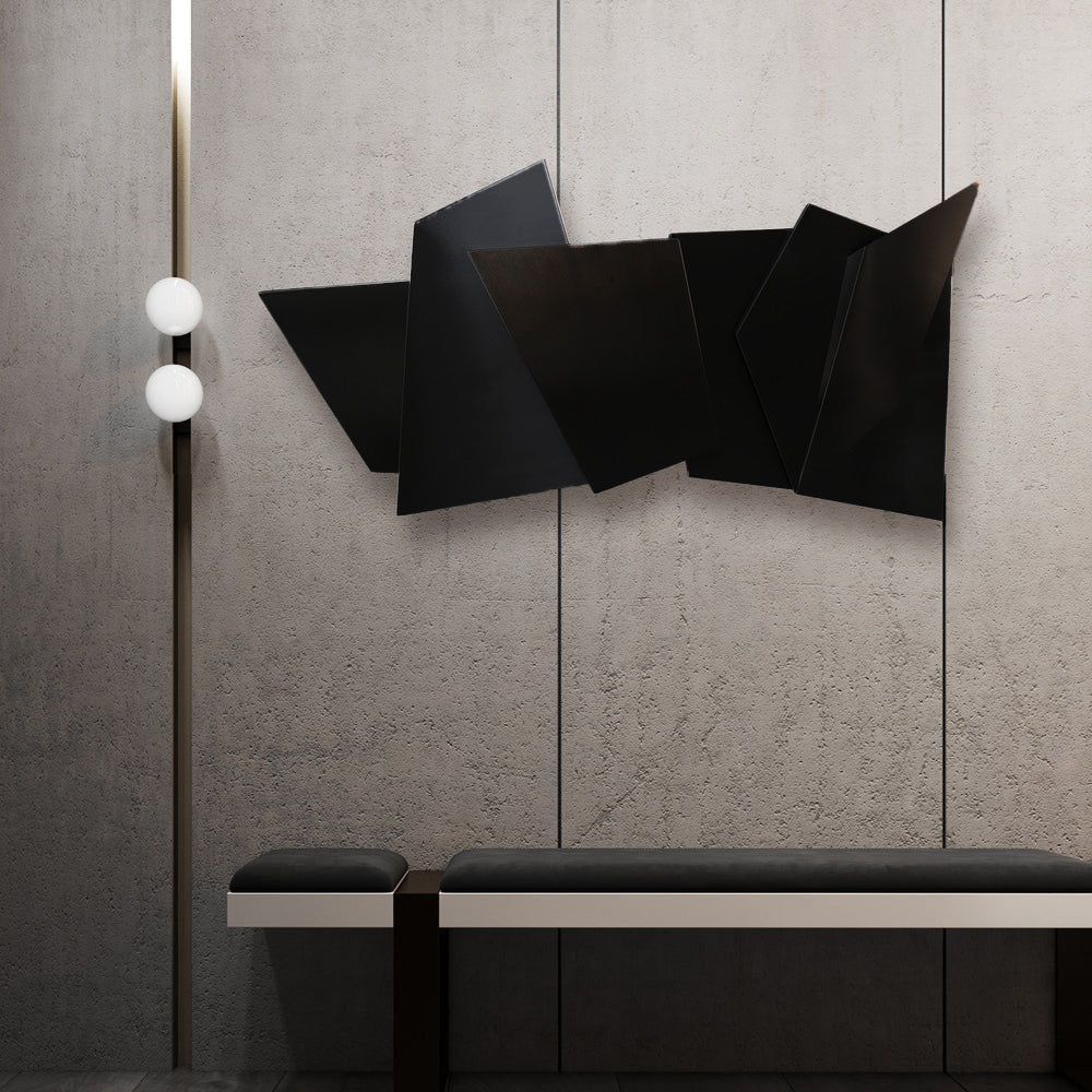 Hand-crafted stainless steel artwork by BEACON featuring intricate metal design and artistic craftsmanship.