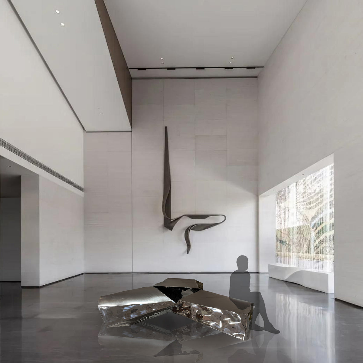 Hand Crafted Stainless Steel Artwork BJ20230006 - Artwork - ebarza Furniture UAE | Shop Modern Furniture in Abu Dhabi & Dubai - مفروشات ايبازرا في الامارات | تسوق اثاث عصري وديكورات مميزة في دبي وابوظبي