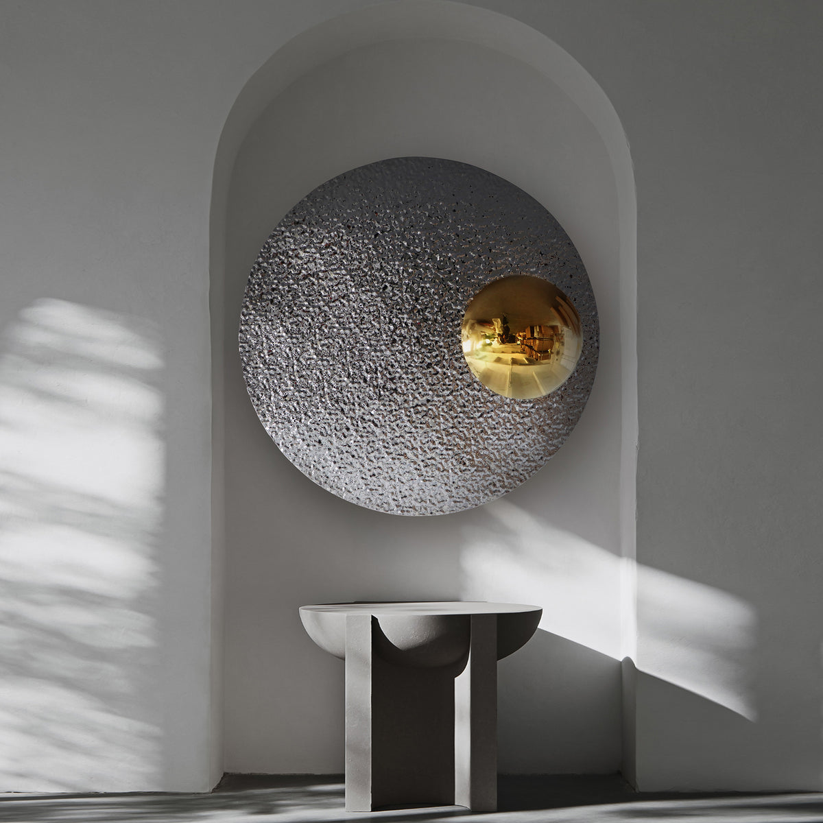 Handcrafted titanium stainless steel artwork by BEACON featuring intricate metal design and artistic craftsmanship.