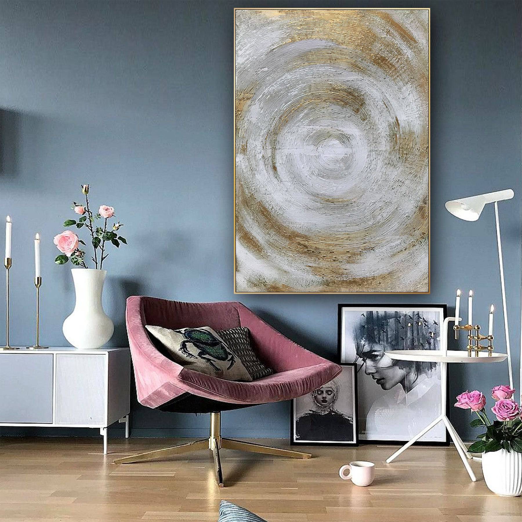 Hand Painted Art Painting With 130X90 Cm Frame Soaap0013 - Paintings - ebarza Furniture UAE | Shop Modern Furniture in Abu Dhabi & Dubai - مفروشات ايبازرا في الامارات | تسوق اثاث عصري وديكورات مميزة في دبي وابوظبي