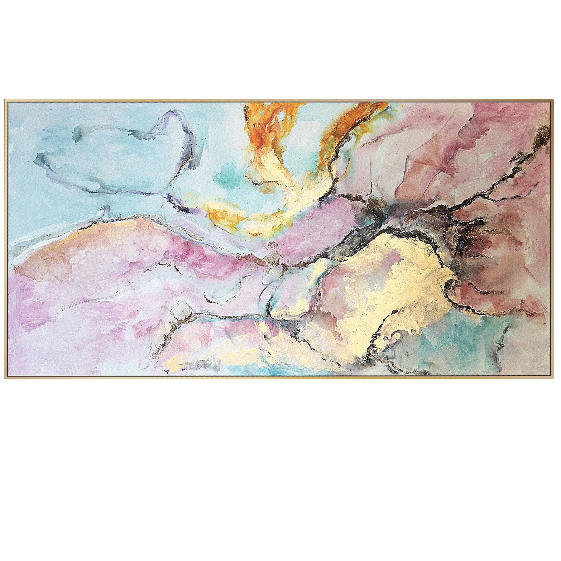 Hand Painted Art Painting With 160X80 Cm Frame Soaap0006 - Paintings - ebarza Furniture UAE | Shop Modern Furniture in Abu Dhabi & Dubai - مفروشات ايبازرا في الامارات | تسوق اثاث عصري وديكورات مميزة في دبي وابوظبي