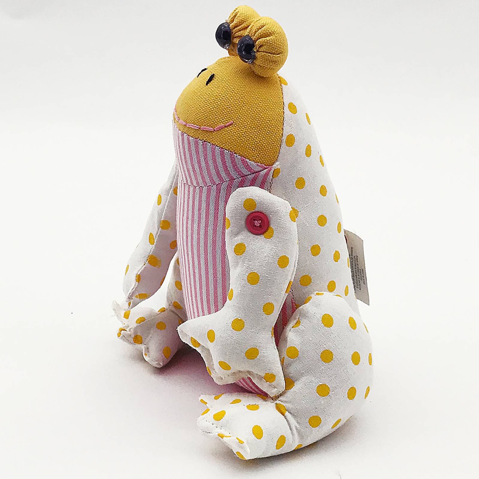 Handmade Cute Frog Decorative Doll/Door Stopper T12096-1 - Doll/Door stopper - ebarza Furniture UAE | Shop Modern Furniture in Abu Dhabi & Dubai - مفروشات ايبازرا في الامارات | تسوق اثاث عصري وديكورات مميزة في دبي وابوظبي