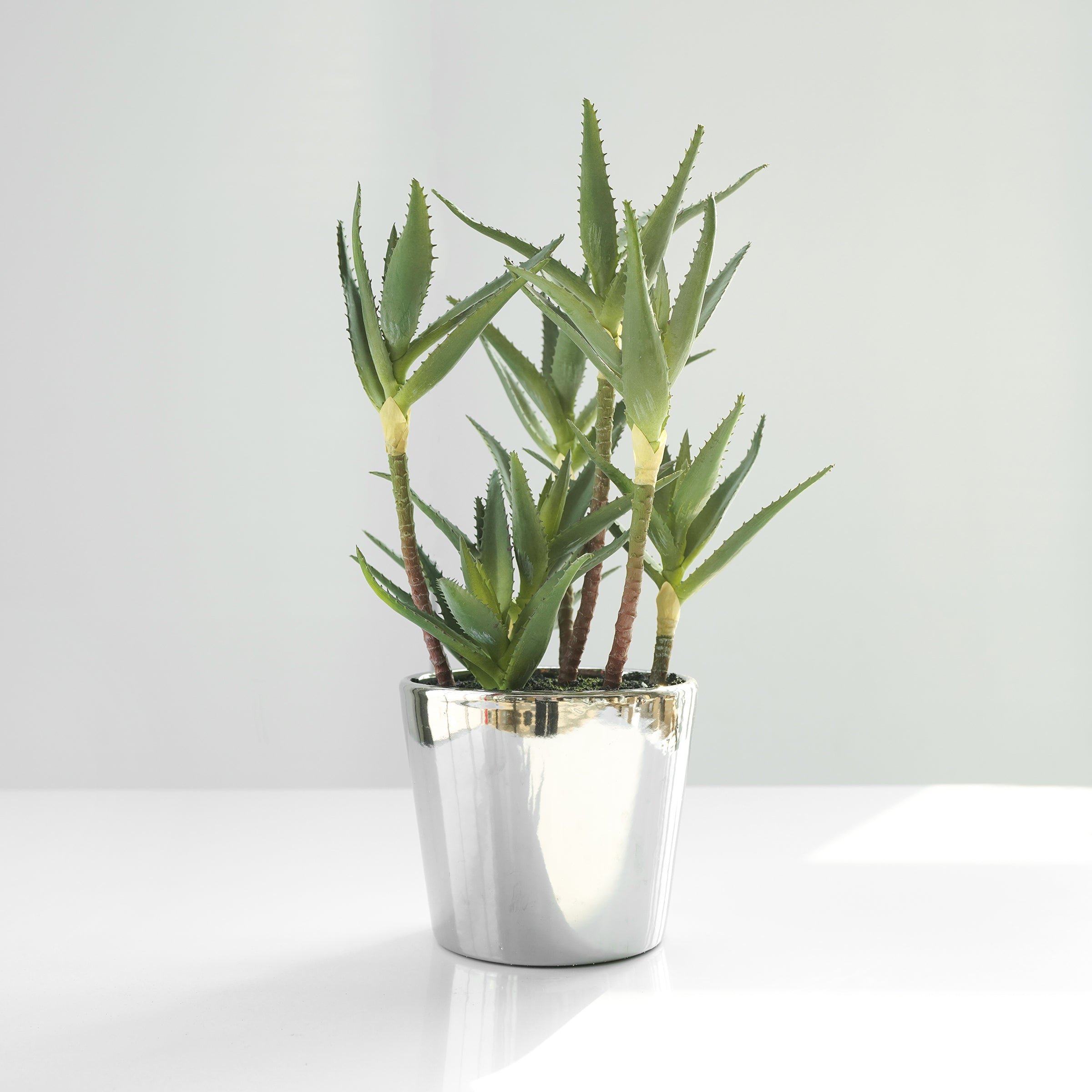 Handmade Decorative Artificial Potted Aloe N35020-PZ171 - Plants - ebarza Furniture UAE | Shop Modern Furniture in Abu Dhabi & Dubai - مفروشات ايبازرا في الامارات | تسوق اثاث عصري وديكورات مميزة في دبي وابوظبي