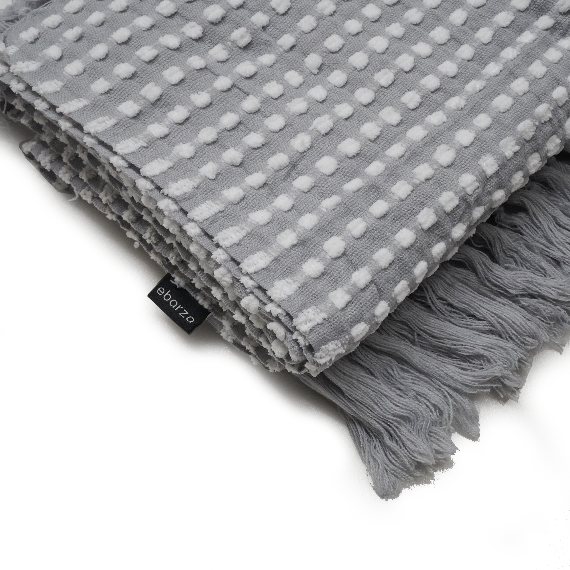 Handmade Gray Throw Blanket DT2306-GRY - Blankets - ebarza Furniture UAE | Shop Modern Furniture in Abu Dhabi & Dubai - مفروشات ايبازرا في الامارات | تسوق اثاث عصري وديكورات مميزة في دبي وابوظبي