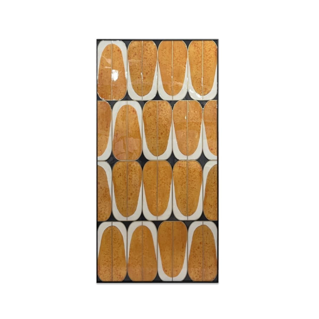 Handmade printed cardboard painting with gold board and resin detail by BEACON (TYDG), model 2309D0299.
