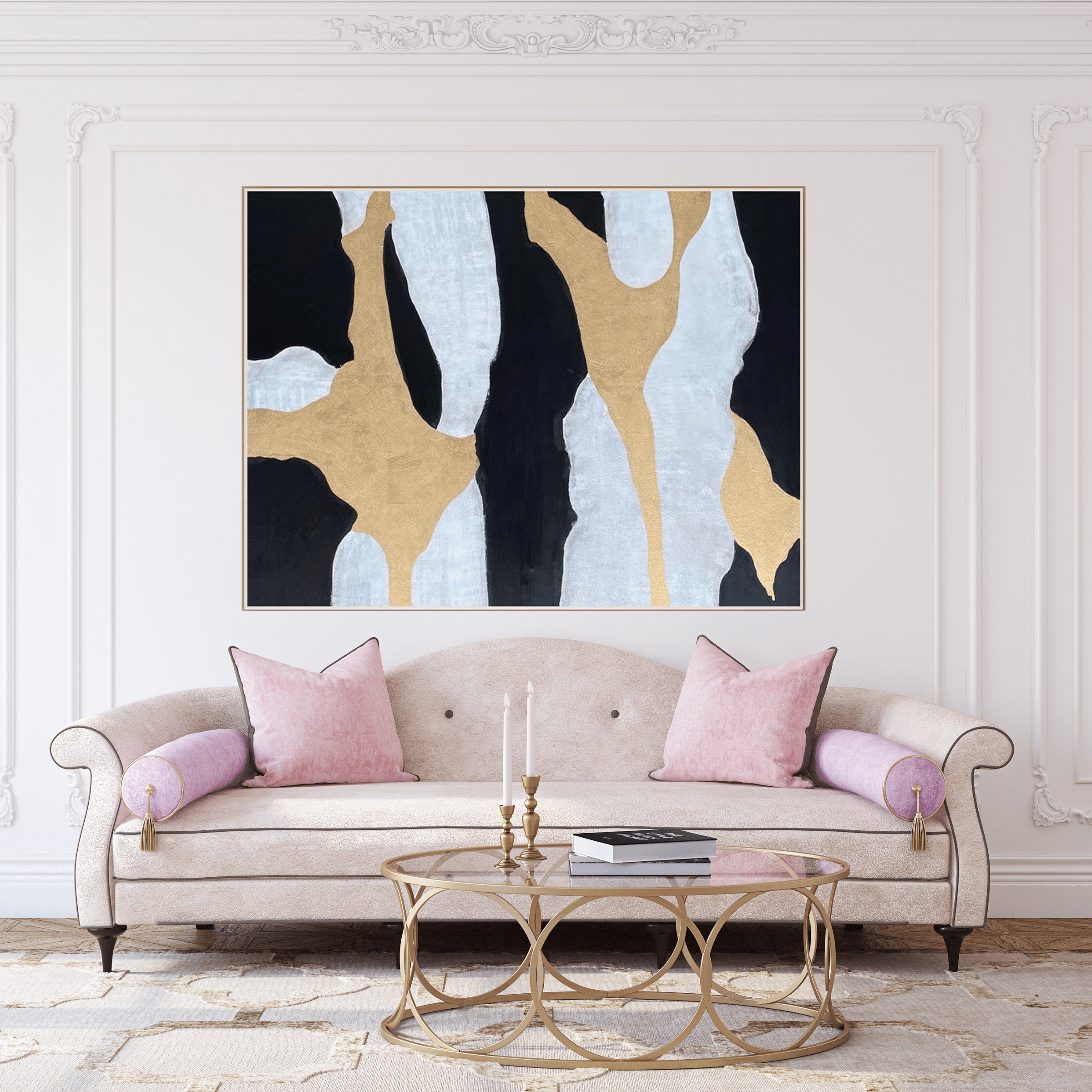 Handpainted Art Painting With Frame 180X180 Soaap0115 - Paintings - ebarza Furniture UAE | Shop Modern Furniture in Abu Dhabi & Dubai - مفروشات ايبازرا في الامارات | تسوق اثاث عصري وديكورات مميزة في دبي وابوظبي