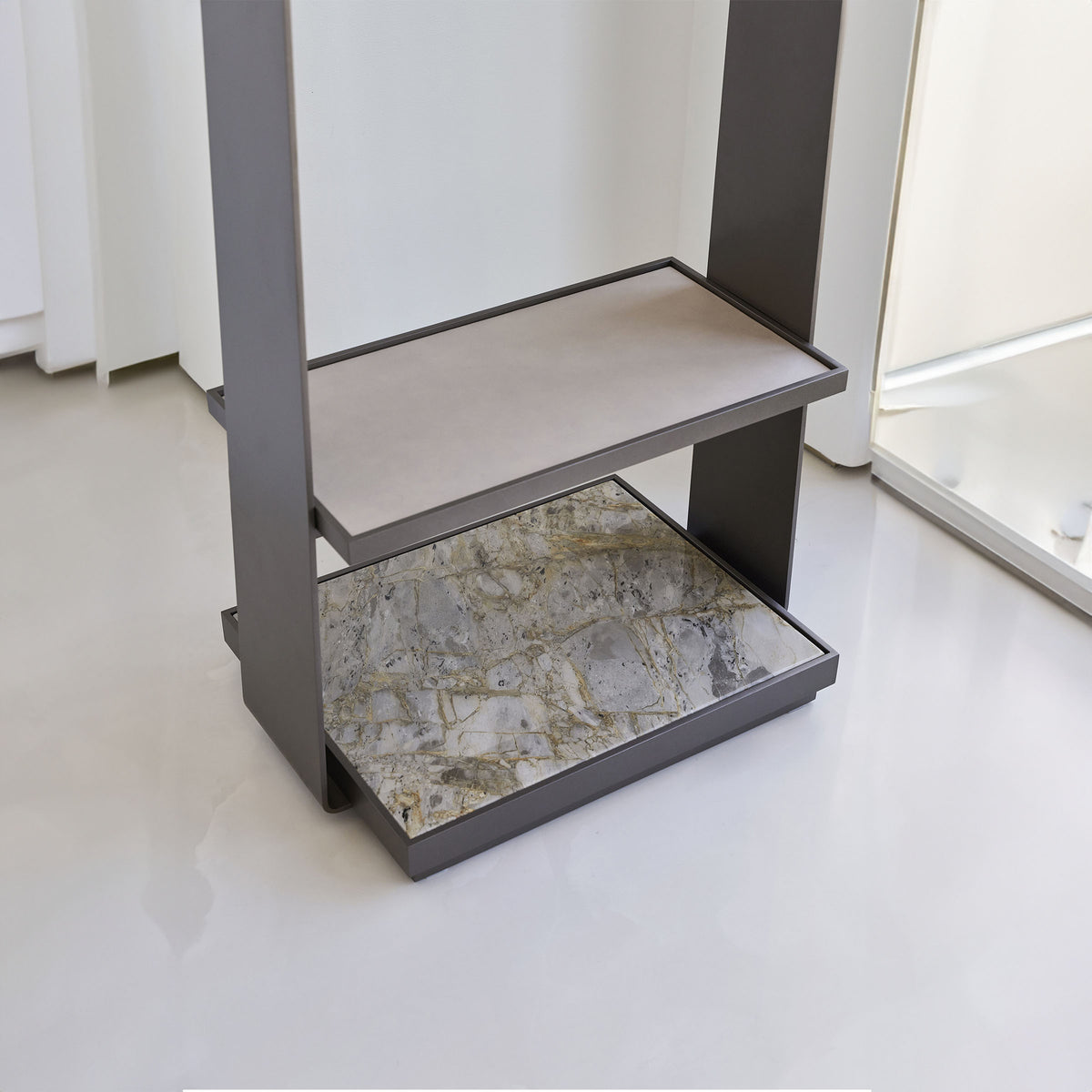Hanging mirror BMBO-GYJ80112 with BEACON-branded hangers, showcasing a sleek modern design for wall display.