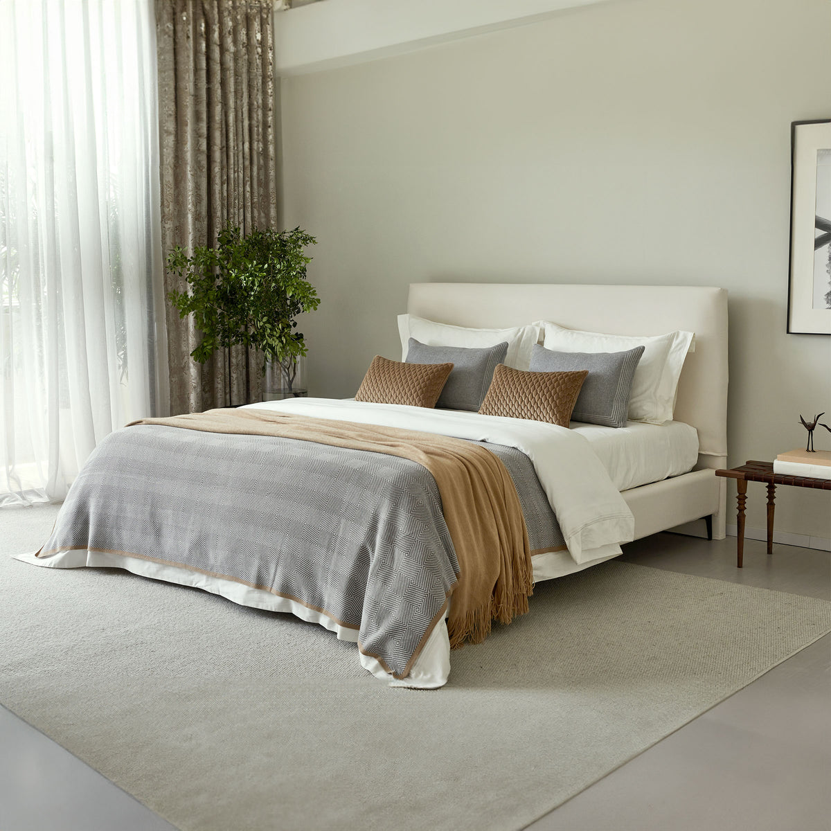 Hardy full bedding set by BEACON, featuring soft bed linens and coordinated bedding in a neutral design.