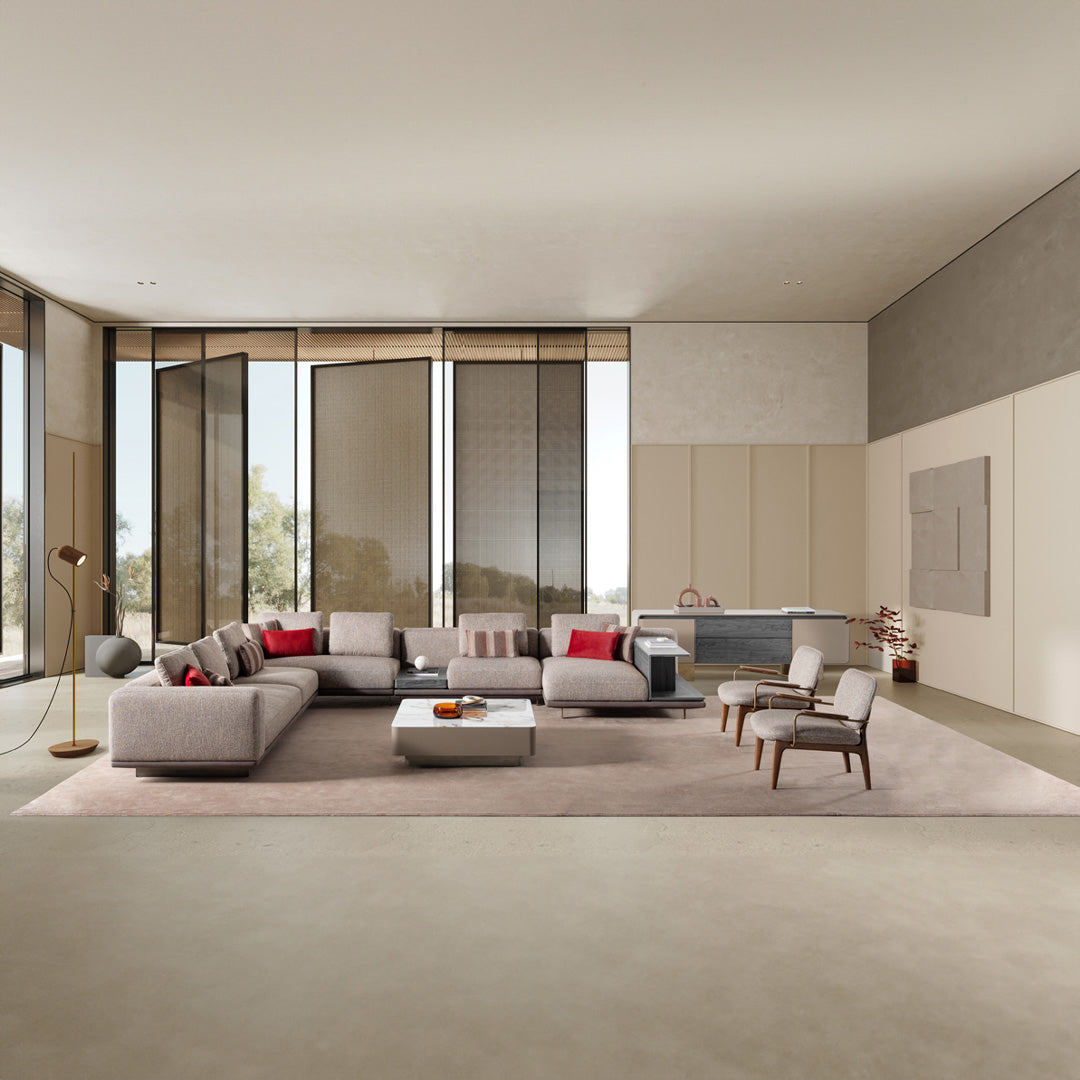 HARMONY CHAISE WITH RIGHT SHELF SAR-RIGHT/SHELF005 - Sofas - ebarza Furniture UAE | Shop Modern Furniture in Abu Dhabi & Dubai - مفروشات ايبازرا في الامارات | تسوق اثاث عصري وديكورات مميزة في دبي وابوظبي