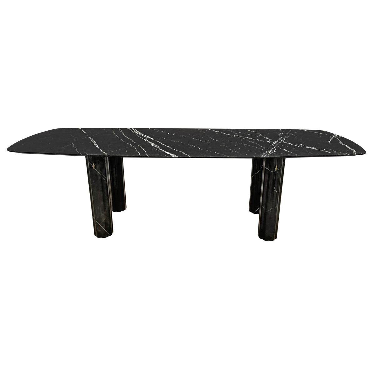 A2STONE Harmony Natural Marble Dining Table 419DT with sleek marble surface and modern wooden legs, ideal for dining rooms.