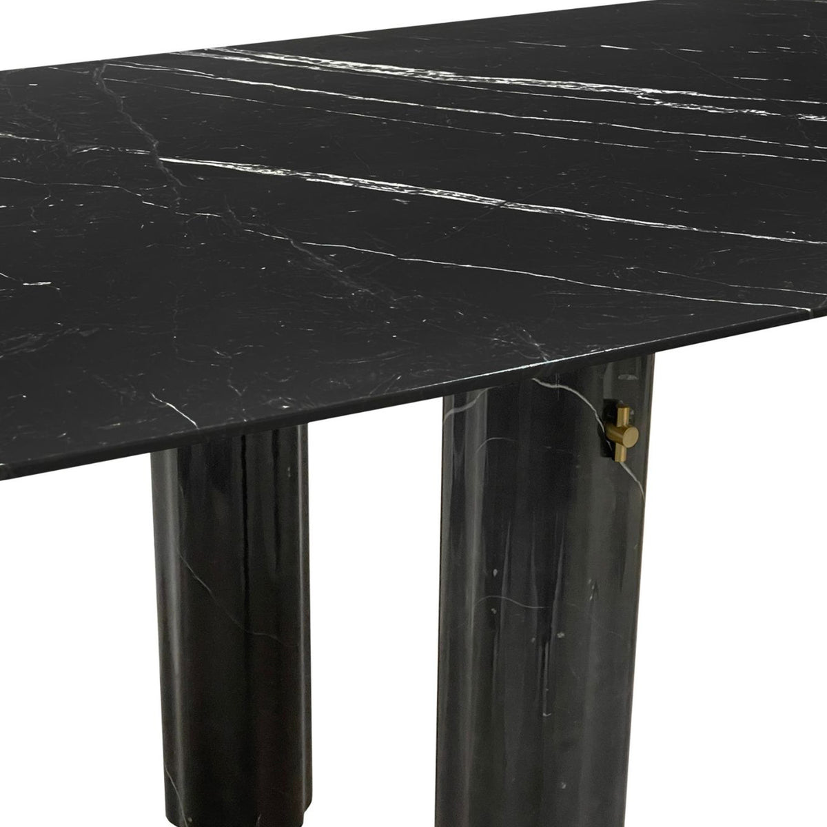 A2STONE Harmony Natural Marble Dining Table 419DT with sleek marble surface and modern wooden legs for elegant dining.