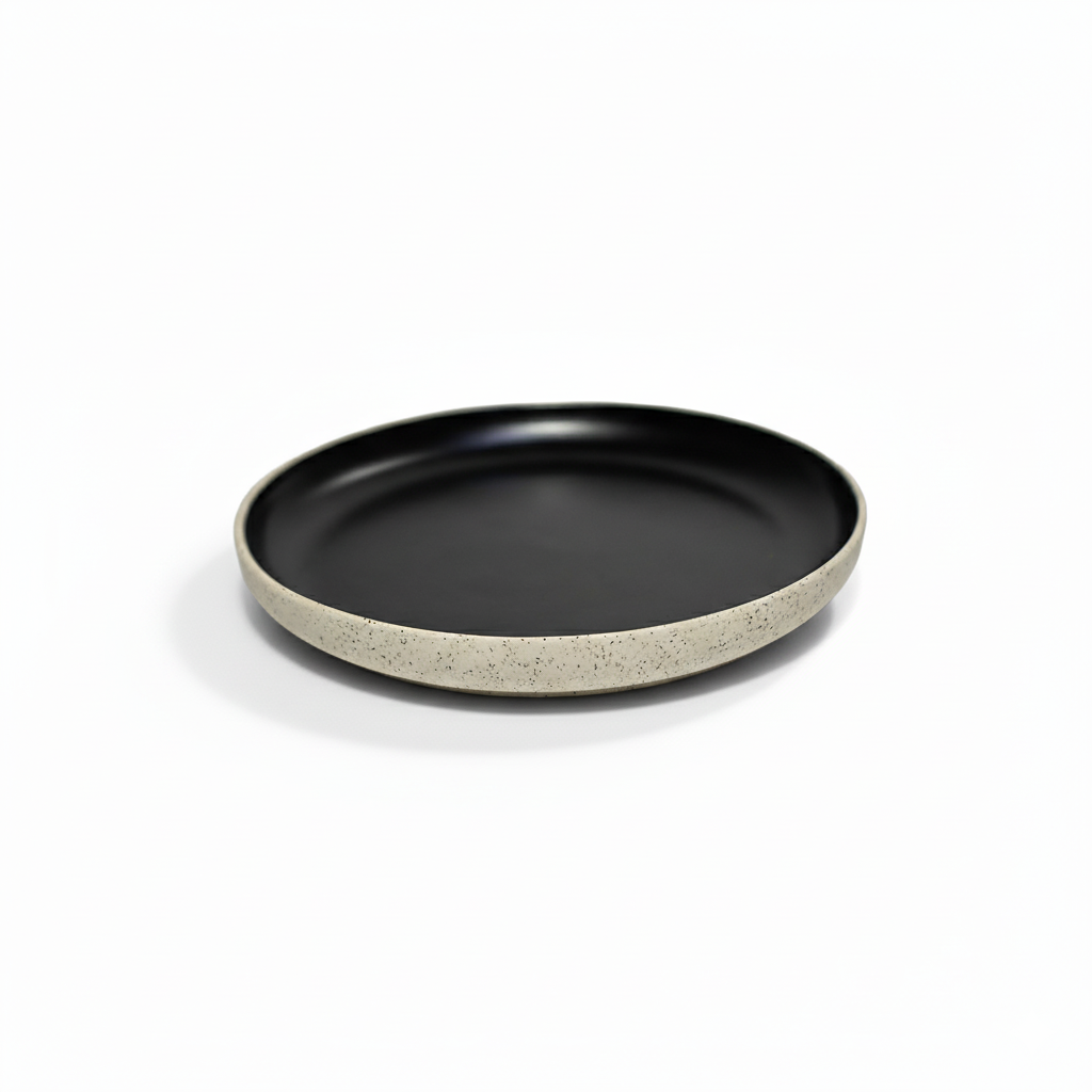 Haven ceramic plate by BEACON, model E800-P-06089, showing a smooth, white ceramic surface with a rounded shape and clean design.