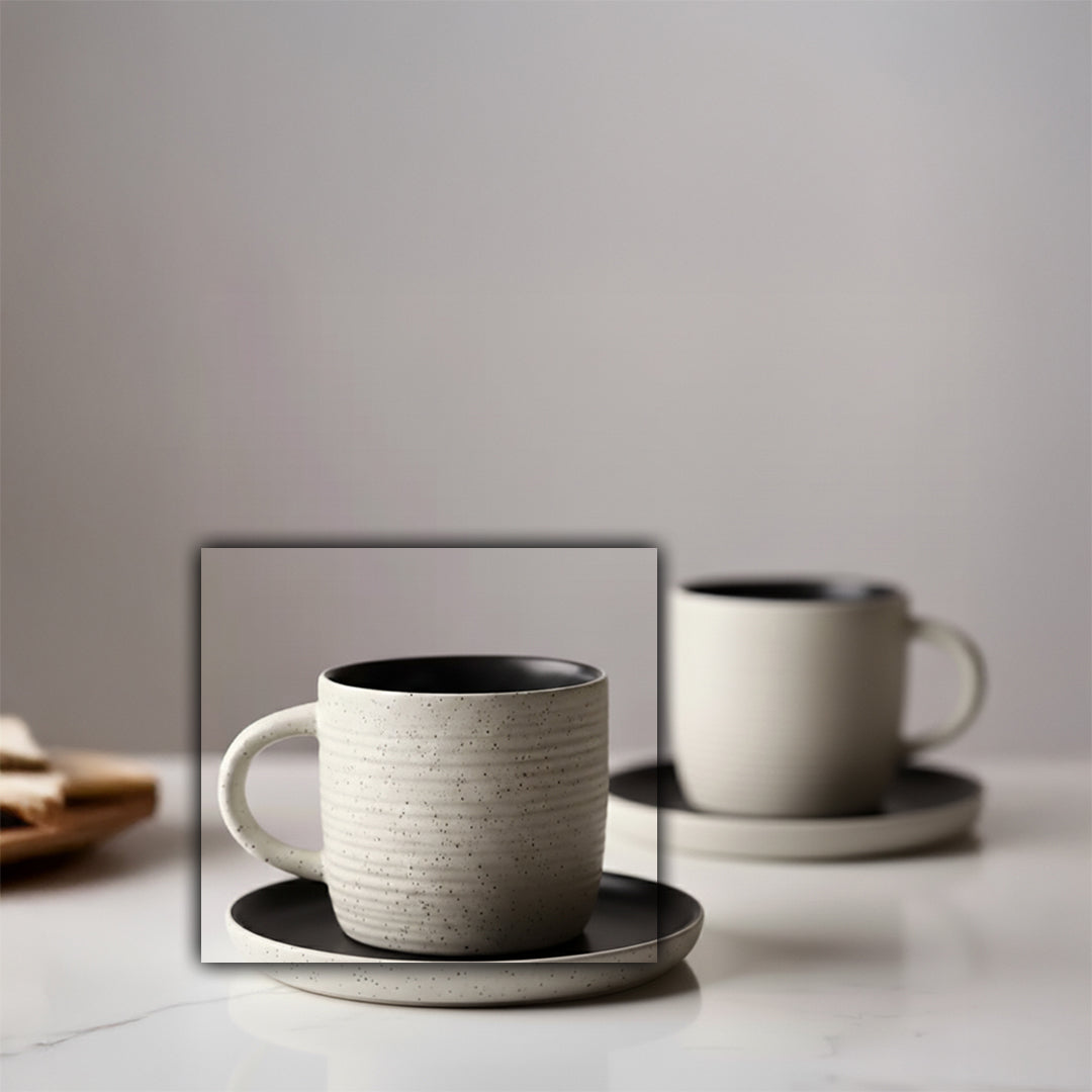 Beacon Haven coffee mug, 3.5-inch ceramic cup with handle, featuring a sleek design and smooth finish.