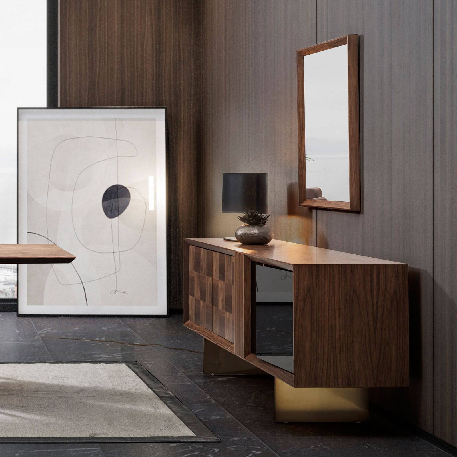 As is - Heritage Side-Board + Mirror Herit008-Side-board - DISPLAY ITEM - ebarza Furniture UAE | Shop Modern Furniture in Abu Dhabi & Dubai - مفروشات ايبازرا في الامارات | تسوق اثاث عصري وديكورات مميزة في دبي وابوظبي