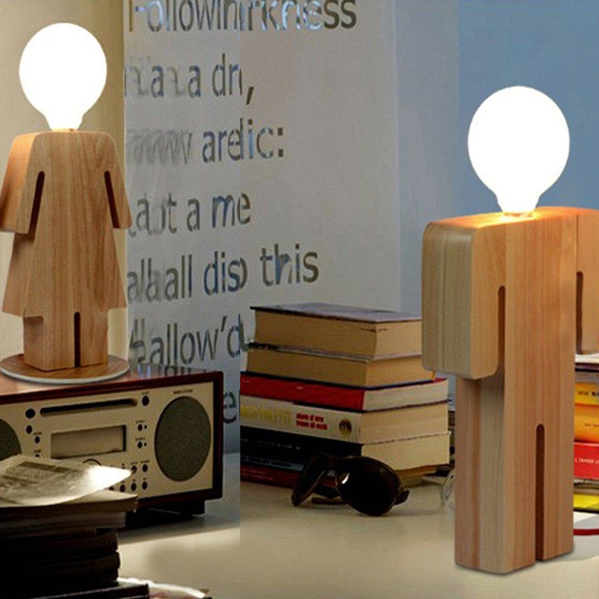 Heshe Solid Wood Office  Bpmt22She-N -  Desk\table Lamps | هي و هو مصباح مكتبي من الخشب الصلب - ebarza Furniture UAE | Shop Modern Furniture in Abu Dhabi & Dubai - مفروشات ايبازرا في الامارات | تسوق اثاث عصري وديكورات مميزة في دبي وابوظبي