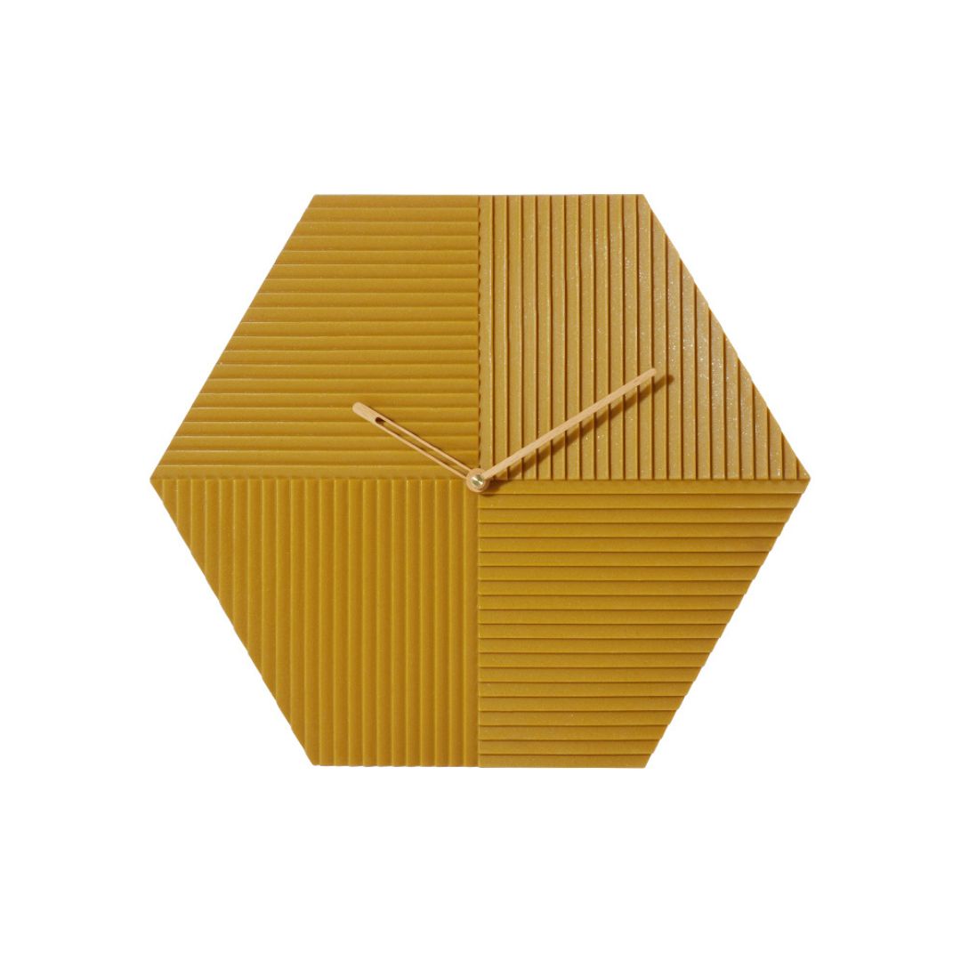 Hexagon Wall Clock WCF235 - Clocks - ebarza Furniture UAE | Shop Modern Furniture in Abu Dhabi & Dubai - مفروشات ايبازرا في الامارات | تسوق اثاث عصري وديكورات مميزة في دبي وابوظبي