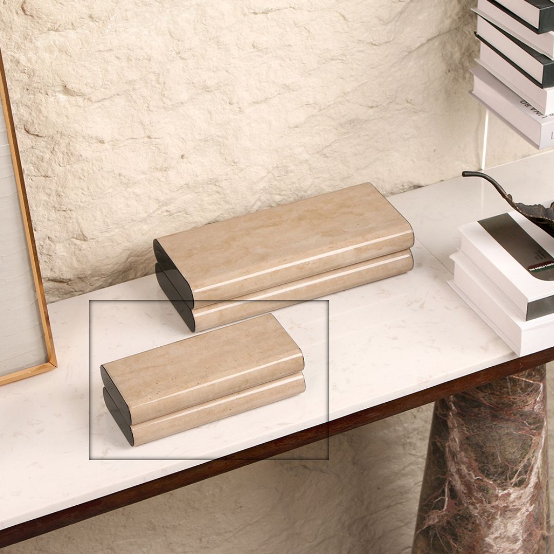 Hinged Glossy Storage Box-S KD5005BS - Decorative Boxes - ebarza Furniture UAE | Shop Modern Furniture in Abu Dhabi & Dubai - مفروشات ايبازرا في الامارات | تسوق اثاث عصري وديكورات مميزة في دبي وابوظبي