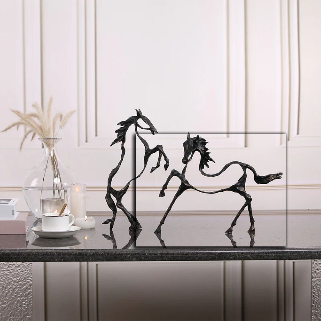 Hollow Horse KA3096 home decor figurine by BEACON, crafted with intricate details, perfect for stylish interior decoration.
