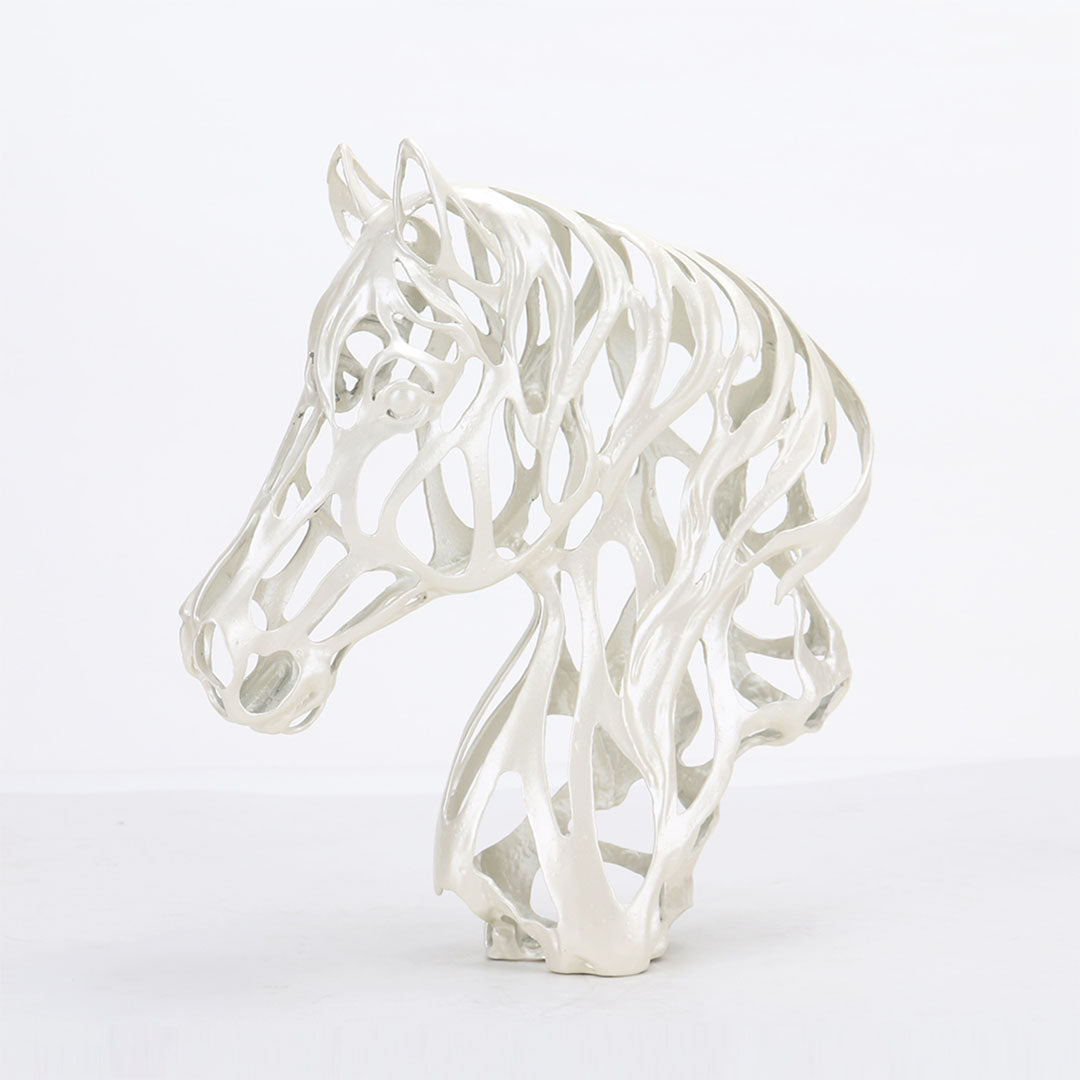Horse Head Sculpture - KA3014A - Home Decor Figurines - ebarza Furniture UAE | Shop Modern Furniture in Abu Dhabi & Dubai - مفروشات ايبازرا في الامارات | تسوق اثاث عصري وديكورات مميزة في دبي وابوظبي