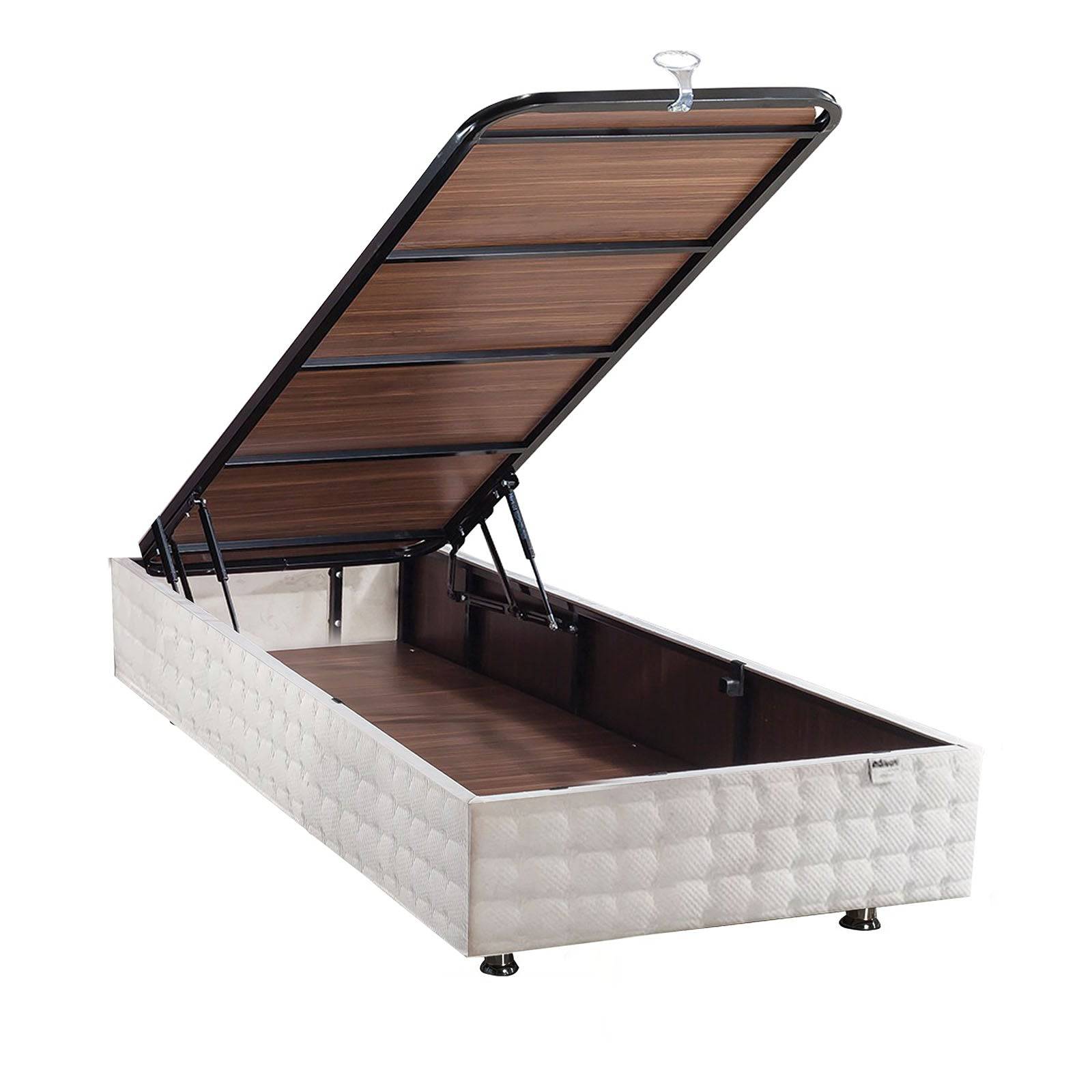 Hotel Style Single Size Concord Bed Base With Storage Conbase110 - Bedsteads - ebarza Furniture UAE | Shop Modern Furniture in Abu Dhabi & Dubai - مفروشات ايبازرا في الامارات | تسوق اثاث عصري وديكورات مميزة في دبي وابوظبي