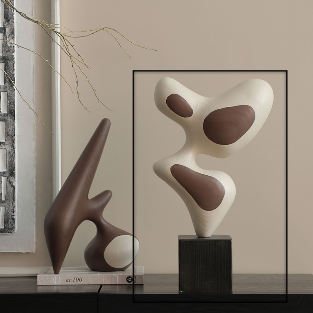 Human-shaped wood resin ornament from BEACON home decor figurines, featuring a detailed human figure in natural wood finish.
