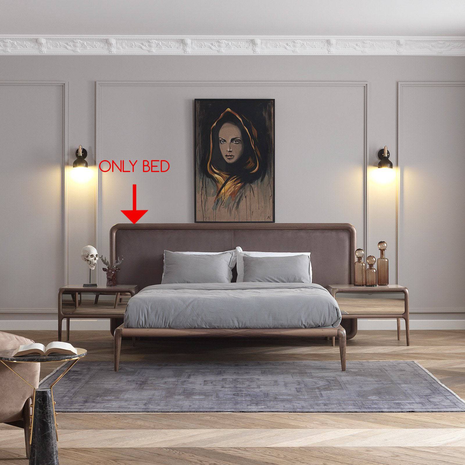 Icon Bedstead Icon001-Bedonly -  Bedsteads | سرير أيكون - ebarza Furniture UAE | Shop Modern Furniture in Abu Dhabi & Dubai - مفروشات ايبازرا في الامارات | تسوق اثاث عصري وديكورات مميزة في دبي وابوظبي