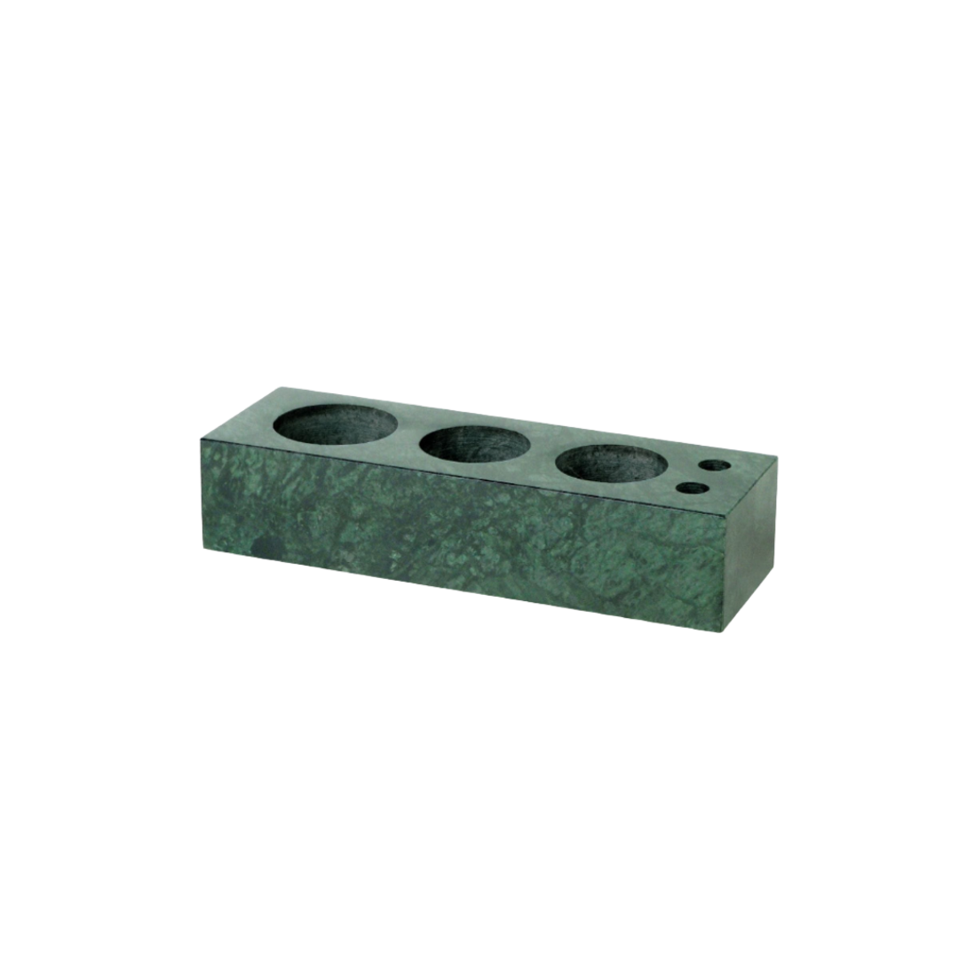 Indian Green Marble Electric Toothbrush Holder (With Crevice Brush Holes) THD840 - Bathroom Accessories - ebarza Furniture UAE | Shop Modern Furniture in Abu Dhabi & Dubai - مفروشات ايبازرا في الامارات | تسوق اثاث عصري وديكورات مميزة في دبي وابوظبي