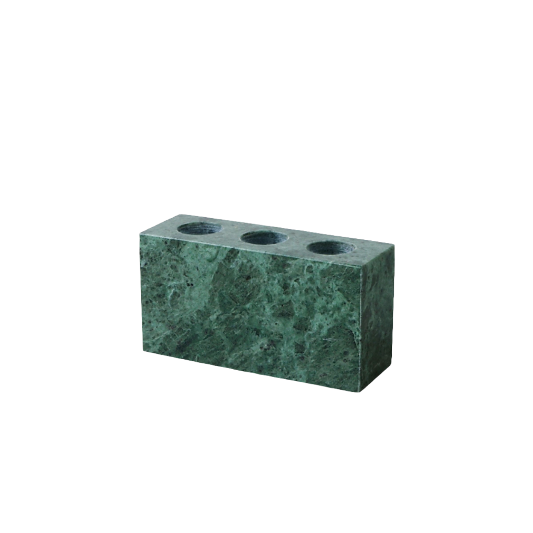 Indian Green Marble Three Hole Toothbrush Holder THB840 - Bathroom Accessories - ebarza Furniture UAE | Shop Modern Furniture in Abu Dhabi & Dubai - مفروشات ايبازرا في الامارات | تسوق اثاث عصري وديكورات مميزة في دبي وابوظبي