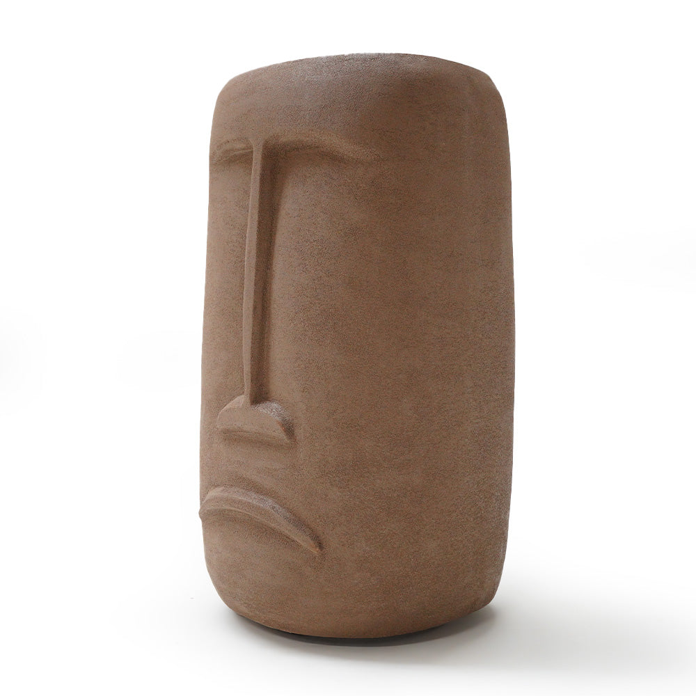 Coffee brown BEACON indoor/outdoor planter box XK-6048A with a sleek, modern design for outdoor or indoor gardening.