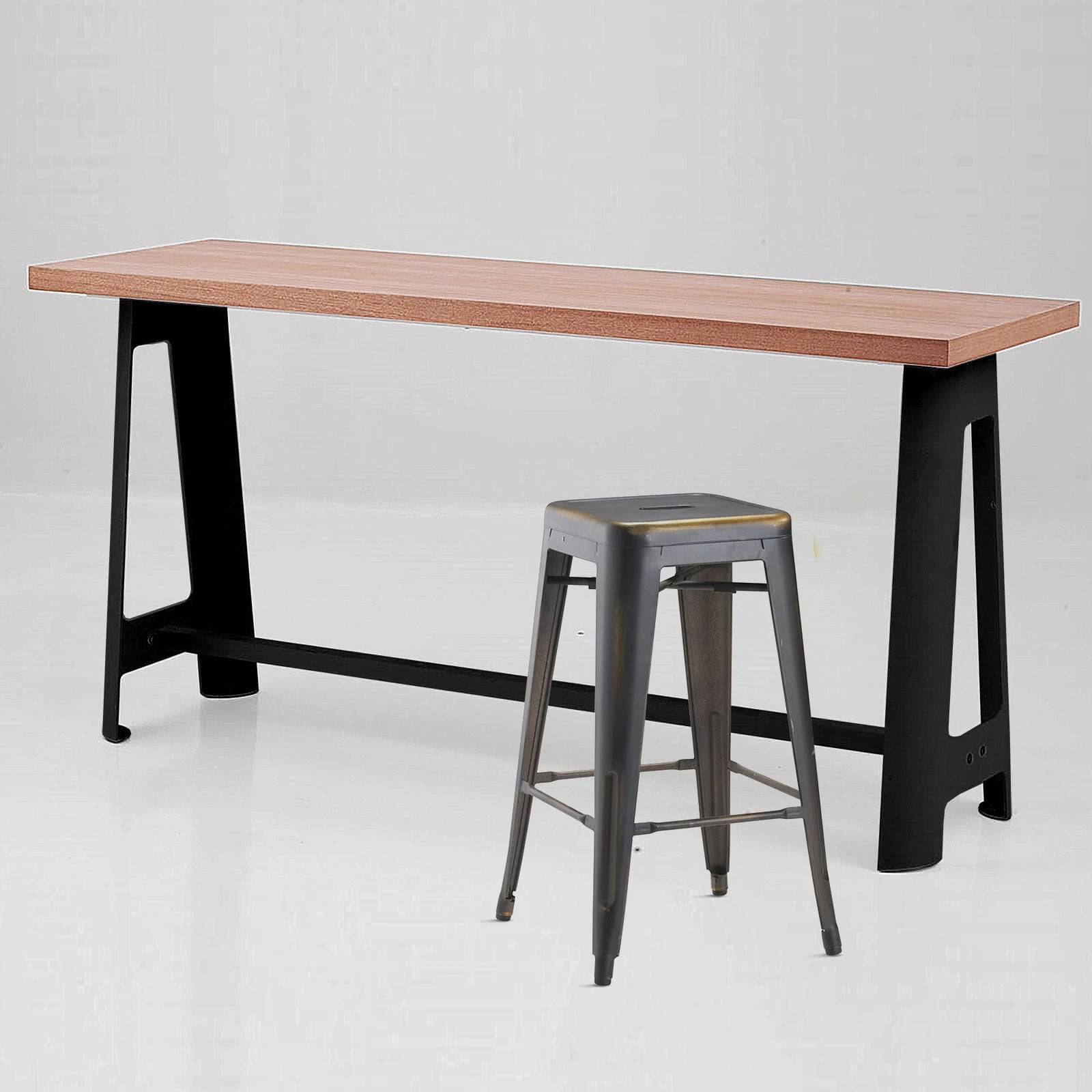 Industrial Long Bar Table Gt-304-Nb - Bar Tables - ebarza Furniture UAE | Shop Modern Furniture in Abu Dhabi & Dubai - مفروشات ايبازرا في الامارات | تسوق اثاث عصري وديكورات مميزة في دبي وابوظبي