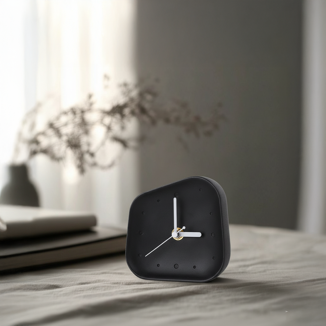 Ink Black Square Desk Clock TCB290 - Clocks - ebarza Furniture UAE | Shop Modern Furniture in Abu Dhabi & Dubai - مفروشات ايبازرا في الامارات | تسوق اثاث عصري وديكورات مميزة في دبي وابوظبي