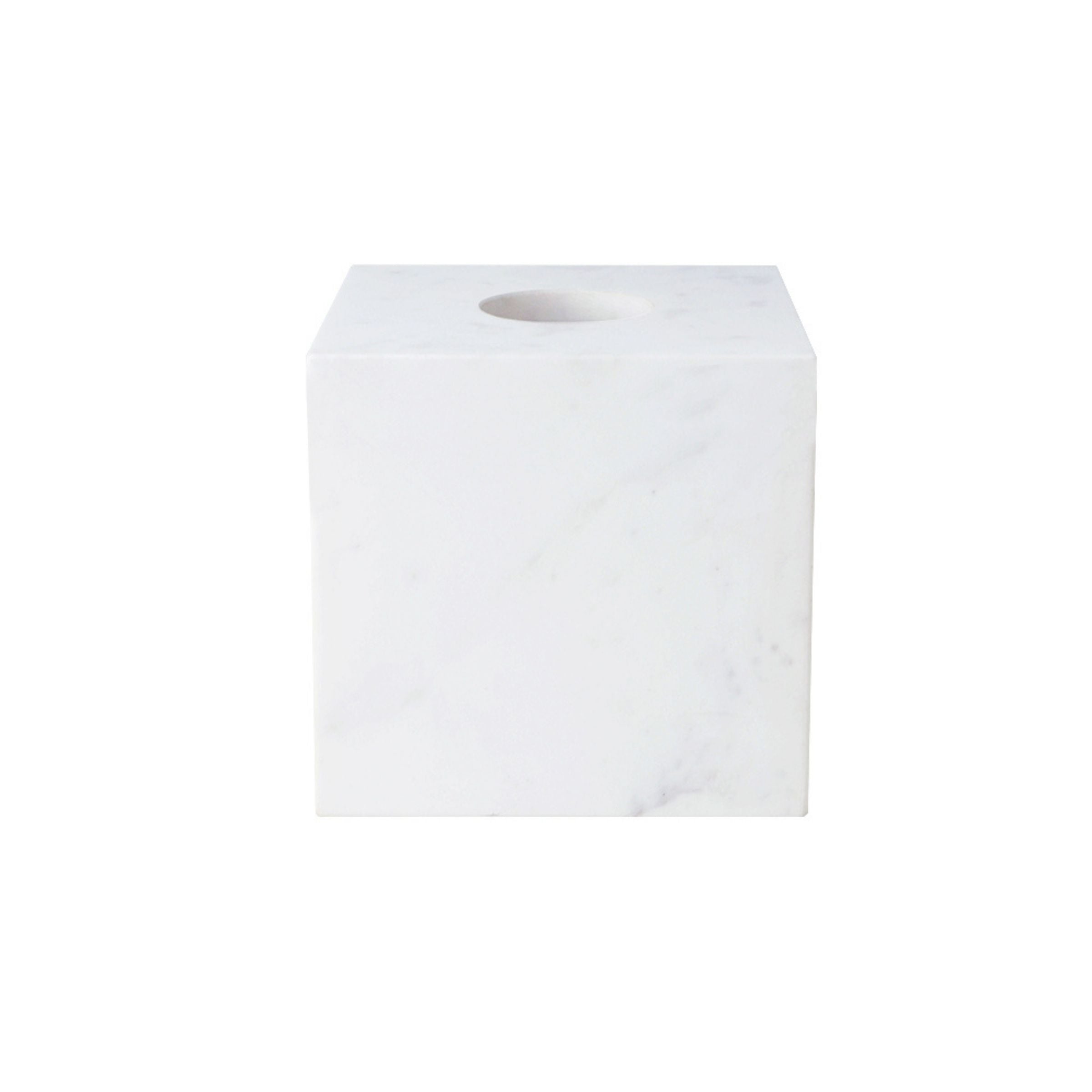 Jazz White Marble Square Tissue Box (PVC Magnetic Suction Base) PSA880A - Bathroom Accessories - ebarza Furniture UAE | Shop Modern Furniture in Abu Dhabi & Dubai - مفروشات ايبازرا في الامارات | تسوق اثاث عصري وديكورات مميزة في دبي وابوظبي