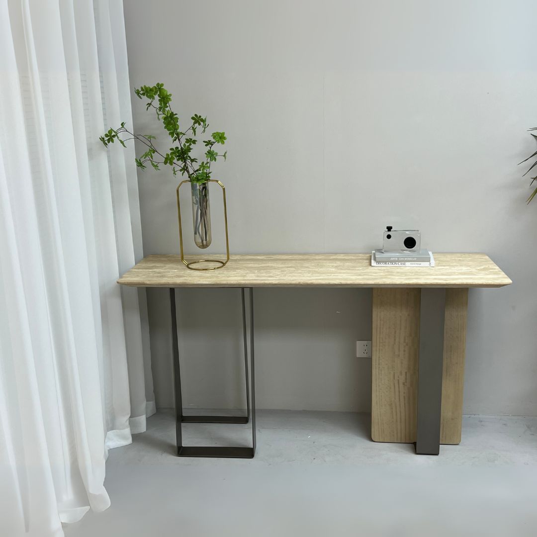 Jura Console/Sideboard Travertine Top 160cm Tg-488 / MLL-C09 - Consoles - ebarza Furniture UAE | Shop Modern Furniture in Abu Dhabi & Dubai - مفروشات ايبازرا في الامارات | تسوق اثاث عصري وديكورات مميزة في دبي وابوظبي