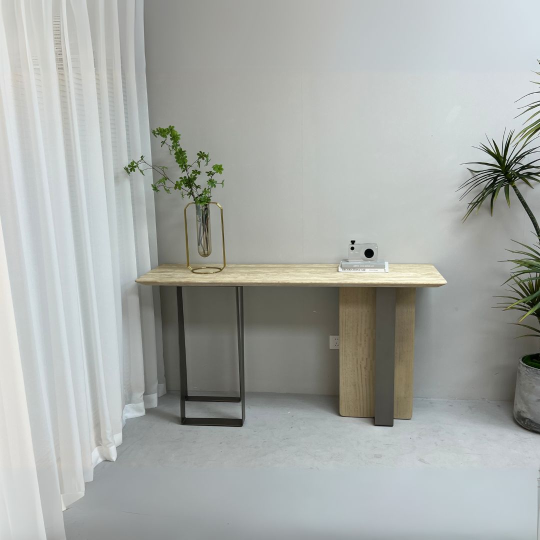 Jura Console/Sideboard Travertine Top 160cm Tg-488 / MLL-C09 - Consoles - ebarza Furniture UAE | Shop Modern Furniture in Abu Dhabi & Dubai - مفروشات ايبازرا في الامارات | تسوق اثاث عصري وديكورات مميزة في دبي وابوظبي