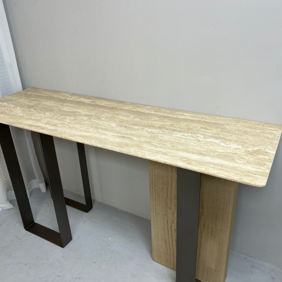 Jura Console/Sideboard Travertine Top 160cm Tg-488 / MLL-C09 - Consoles - ebarza Furniture UAE | Shop Modern Furniture in Abu Dhabi & Dubai - مفروشات ايبازرا في الامارات | تسوق اثاث عصري وديكورات مميزة في دبي وابوظبي