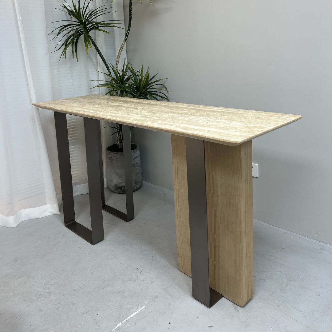Jura Console/Sideboard Travertine Top 160cm Tg-488 / MLL-C09 - Consoles - ebarza Furniture UAE | Shop Modern Furniture in Abu Dhabi & Dubai - مفروشات ايبازرا في الامارات | تسوق اثاث عصري وديكورات مميزة في دبي وابوظبي
