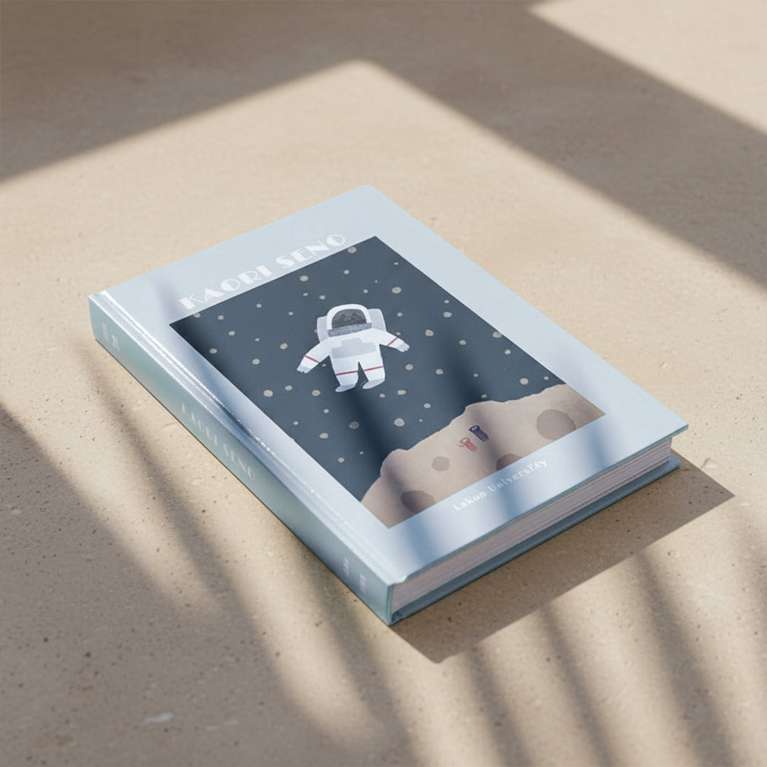 Decorative book by KAORI SENO from BEACON, FY-08 model, featuring colorful cover art, ideal for home decor and display.