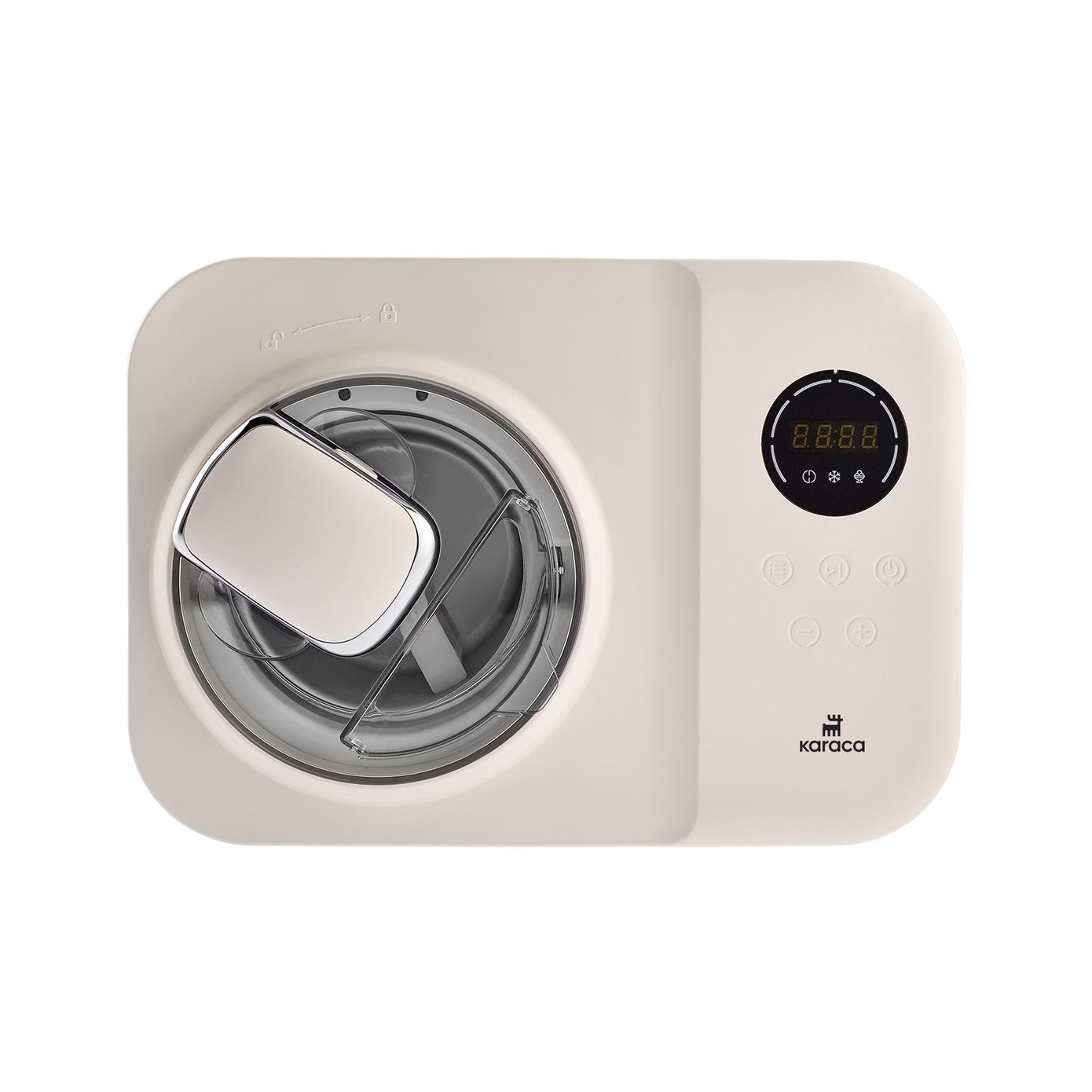 Karaca 2 in 1 Automatic Ice Cream Maker Machine with Mixer and Freezer Vanilla 153.09.01.0964 - Kitchen Appliances - ebarza Furniture UAE | Shop Modern Furniture in Abu Dhabi & Dubai - مفروشات ايبازرا في الامارات | تسوق اثاث عصري وديكورات مميزة في دبي وابوظبي